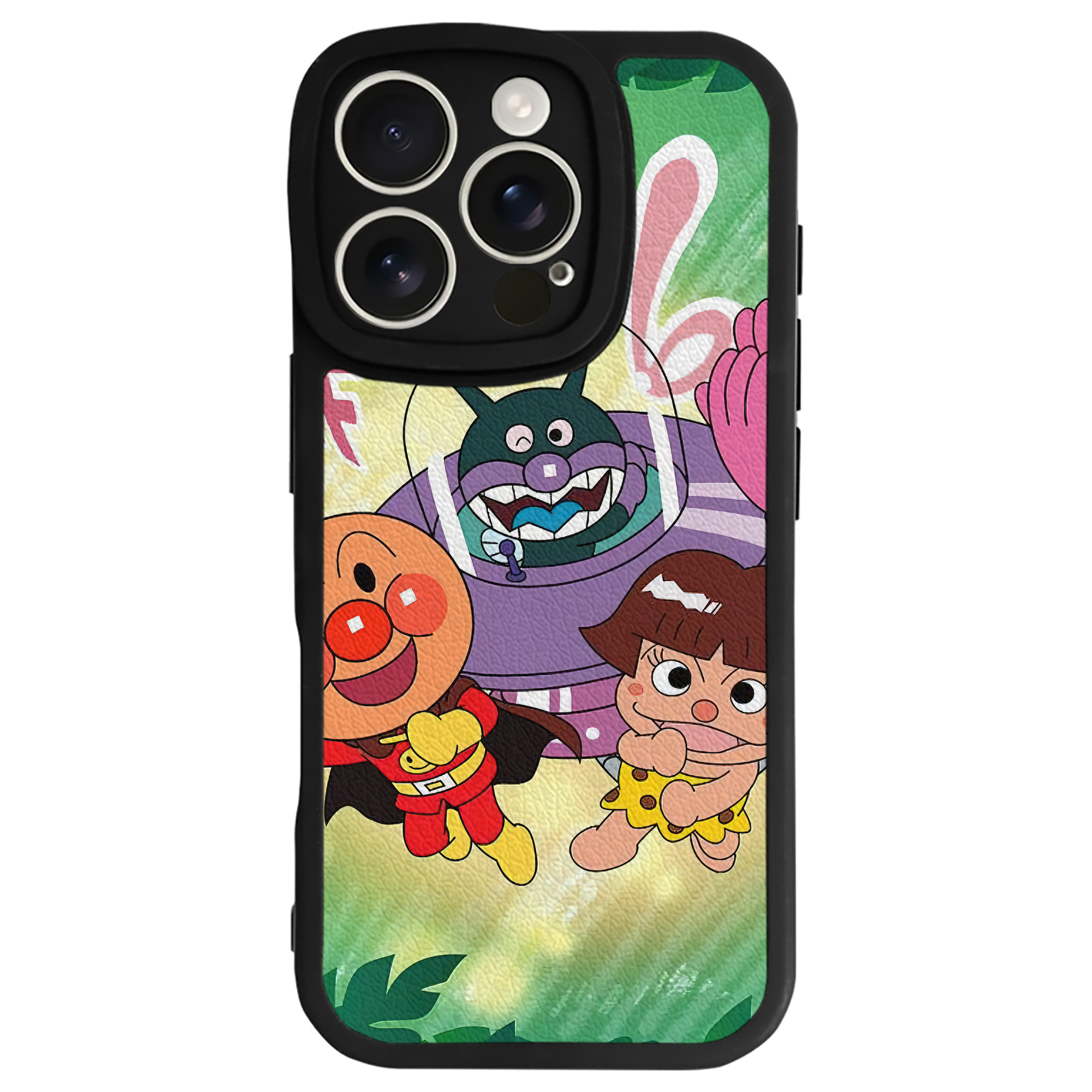 （画像用） アンパンマン Anpanman 【iPhone 16シリーズ対応】シリコンスマホケース（レザー調） 材質：シリコン